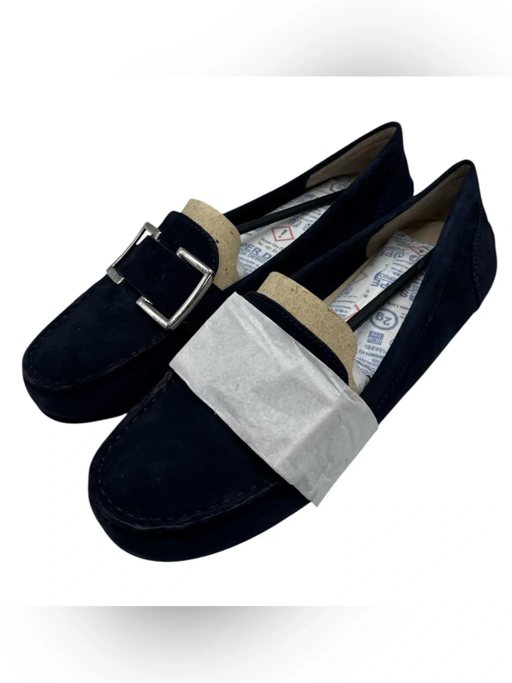 Calvin Klein Navy Blue Suede Lydia Loafers Size‎ 6